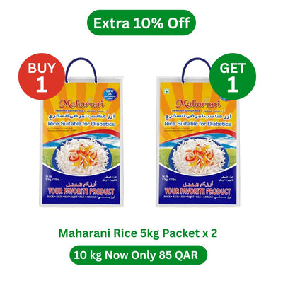 Buy 1 Get 1 Free + Extra 10% OFF — Maharani Rice Suitable for Diabetics Basmati Rice (5kg × 1)